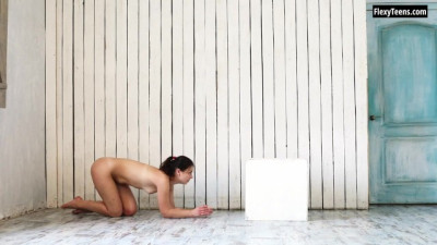 Talented Gymnast Bares It All: Flexible Naked Splits